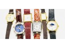 Ladies Watches, Leather Bands-timex, Carriage, Ann Klein, Judy Longmire, Perry Ellis, Pulsar. Untested.