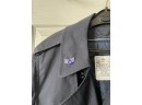 Mens, All-weather Coat, Lined, Size 40 S, Double Breasted - High Quality, Navy Blue