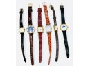 Ladies Watches, Leather Bands-timex, Carriage, Ann Klein, Judy Longmire, Perry Ellis, Pulsar. Untested.