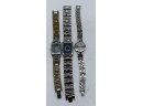 Ladies Watches And Pearls, Gold/silver Tones, Mira, Ann Klein, Fossil, Carriage, Timex. Untested.