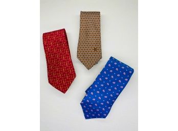 Ferragamo, Gucci, Italian Silk Neckties