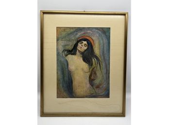 Framed Nude Female Abstract Art By EMing (approx. 11 3/4in X 14 1/4in With Frame)