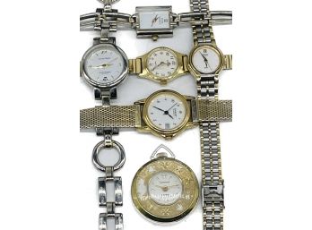 Ladies Watches & Timepiece Pendant, Lucerne, Jaclyn Smith, Ann Klein, Lorus Seiko, Sharp. Untested.