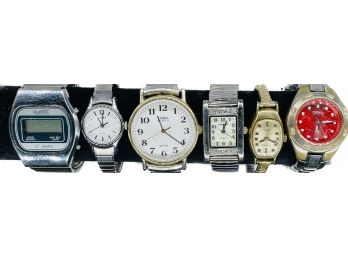 Ladies Watches, Quintec, Timex, Concepts, Fossil. Untested. Silver And Gold Tones.