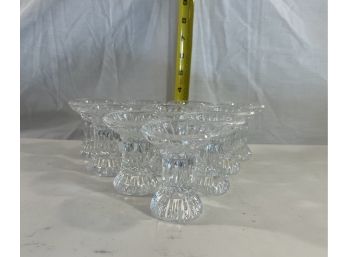 Set Of 10 Separate Crystal Candle Holders (Approximately 3inches)