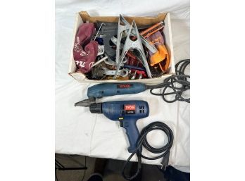 Ryobi 3/8in VSR Electric Screwdriver, Ryobi Electric Sander And More Tools