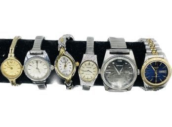 Ladies Watches-pulsar, Embassy, Timex, Seiko, Sharp, Gold And Silver Tones. Untested.