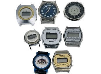 Timepieces - Bulova, Texas Instruments, Syncro, Timex, Starex, Brodex And More - Untested. No Bands.