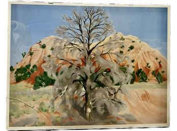 Artwork - Scenery Painting Print In Poster Framing, Cracked As Shown, 28.5x21.5