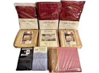 3 Sizes Of Noble Excellence Damask Oblong Tablecloths, Linen Weave Tablecloth, More Sheets & Tablecloths