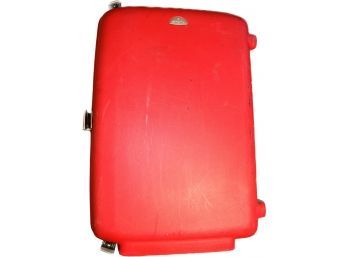 Samsonite Red Hardshell Locking Luggage With Key And Combination Instructions-Slight Wear. 31x22x13