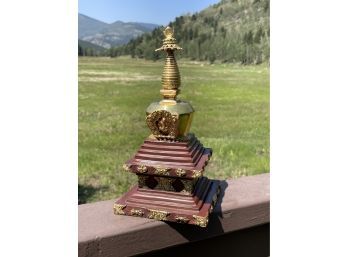 Lovely Brass Tibetan Buddhist Stupa