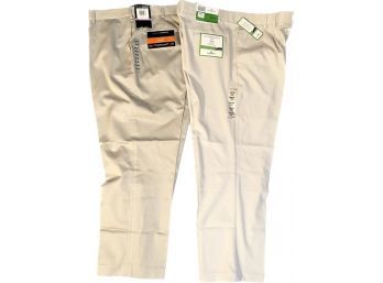 2 Pairs Of Golf Pants- John Henry And Dockers. 38x29