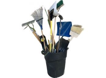 Variety Of Yard Tools- Snow Shovels, Rakes, Brooms And More!