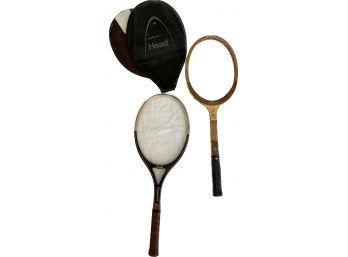 Retro Badminton Rackets-wilson And Head. Head Racket Needs To Be Strung. Rackets Are 27 In Long