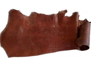 Latigo Red Colored Leather By Salza Of Santa Cruz- Fine Natural Leathers Since 1861- Roll Is Approx 34inx75in