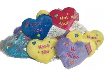 Valentines Stuffed Hearts, Group Of 12