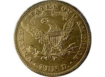 1880 Liberty Gold Ten Dollar Coin, 0.6oz