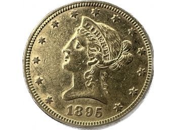1895 Liberty Gold Ten Dollar Coin, 0.6oz