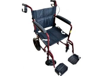 Medline Red Aluminum Wheel Chair, 37Hx36L