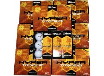 8 New Packs Of 12 Wilson Hyper Titanium Distance Golf Balls (96 Total Balls)