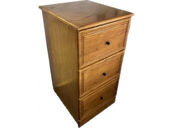 3 Drawer Wood File Cabinet, 42Hx24Lx21W