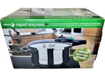 Fagor Rapid Express 6 Quart Stainless Steel Pressure Cooker