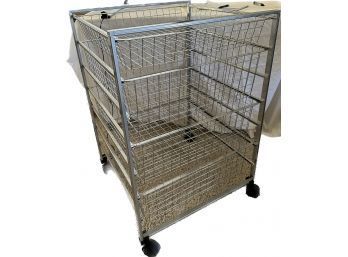 Four-drawer Metal Organizer On Wheels