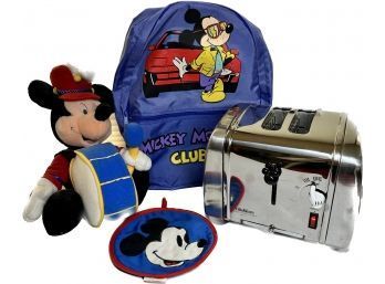 Mickey Mouse Toaster (works), Mickey Drummer And Backpack