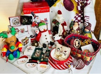 Classic Christmas Decor Collection Including Fitz And Floyd, Hallmark & More