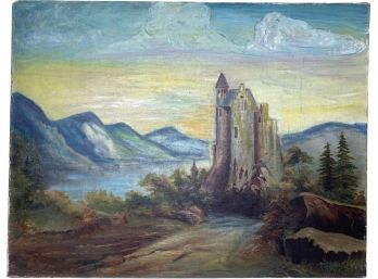 Castle In Countryside Painting On Canvas