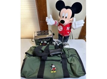 Dancing And Singing Mickey Mouse (works Singing Rock Around The Clock), Mickey Double Toaster (works) & Duffle