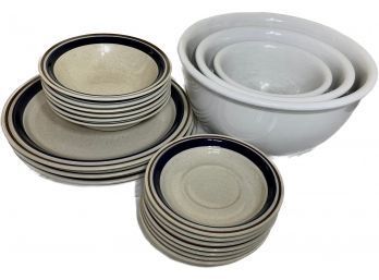 Stoneware Mixing Bowls, Contemporary Chateau Bowls And Plates