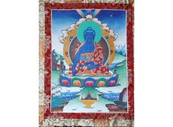 Medicine Buddha Thangka, 32 X 20'