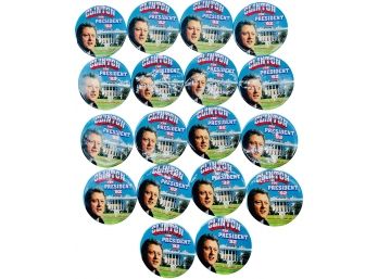 Lot Of Vintage Campaign Buttons. 1992. Clinton For President '92