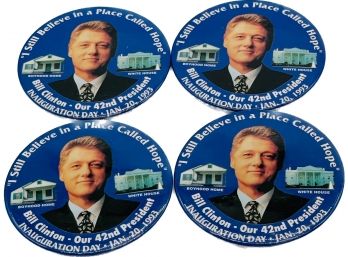 Vintage Inauguration Day, Large Buttons, Bill Clinton, 1993 'I Still Believe In A Place Called Hope
