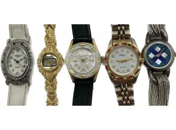 Vintage Ladies Watches, Untested - Express, Quartz, Carlisle, Chaz, Manson  Goldtones & Silvertones
