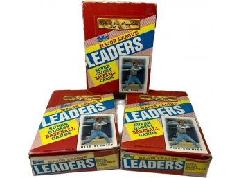 3 BOXES - Topps Major League Leaders Super Glossy Baseball Cards