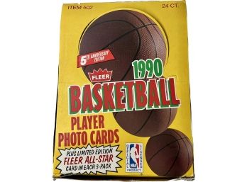 BOX BASKETBALL -1990 Fleer 5th Anniversary Edition Basketball Player Photo Cards