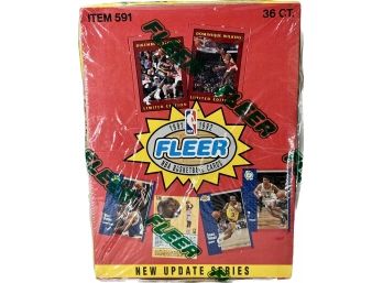 BOX BASKETBALL -Unopened 1991-92 Fleer NBA Basketball Cards New Update Series