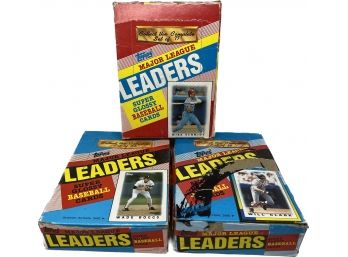 3 BOXES - Topps Major League Leaders Super Glossy Baseball Cards