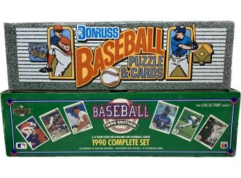 2 BOXES - Donruss 1990 Baseball Puzzle & Cards, Upper Deck 1990 Edition Baseball Cards