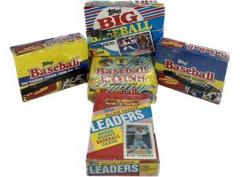 5 BOXES - Topps Big Baseball Cards 1st Series, 1988 Topps Baseball Yearbook Stickers Bubblegum And More