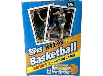 BOX BASKETBALL -Topps 1992-93 NBA Basketball Series 2 Picture Cards