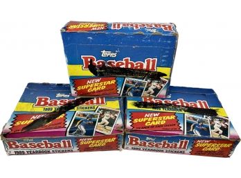 3 BOXES - Topps Baseball 1989 Yearbook Stickers