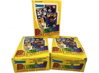 3 BOXES - Donruss Baseball Puzzle And Cards