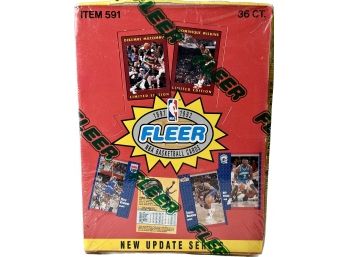 BOX BASKETBALL -Unopened 1991-92 Fleer NBA Basketball Cards New Updated Series