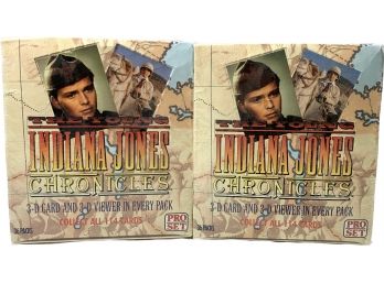 2 - BOXES The Young Indiana Jones Chronicles Cards-Original Plastic Wrap Has Been Taped Around!