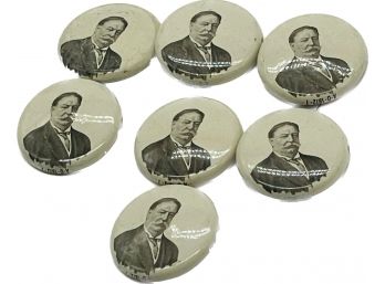 Vintage Campaign Buttons Reproduction, Taft, 1908, Political Campaign. Pin Missing From One Button.