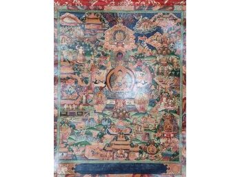 Buddha Shakyamuni Thangka, 36 X 23' (Printed)